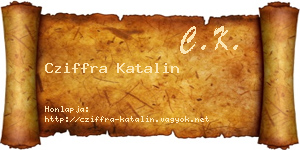 Cziffra Katalin névjegykártya